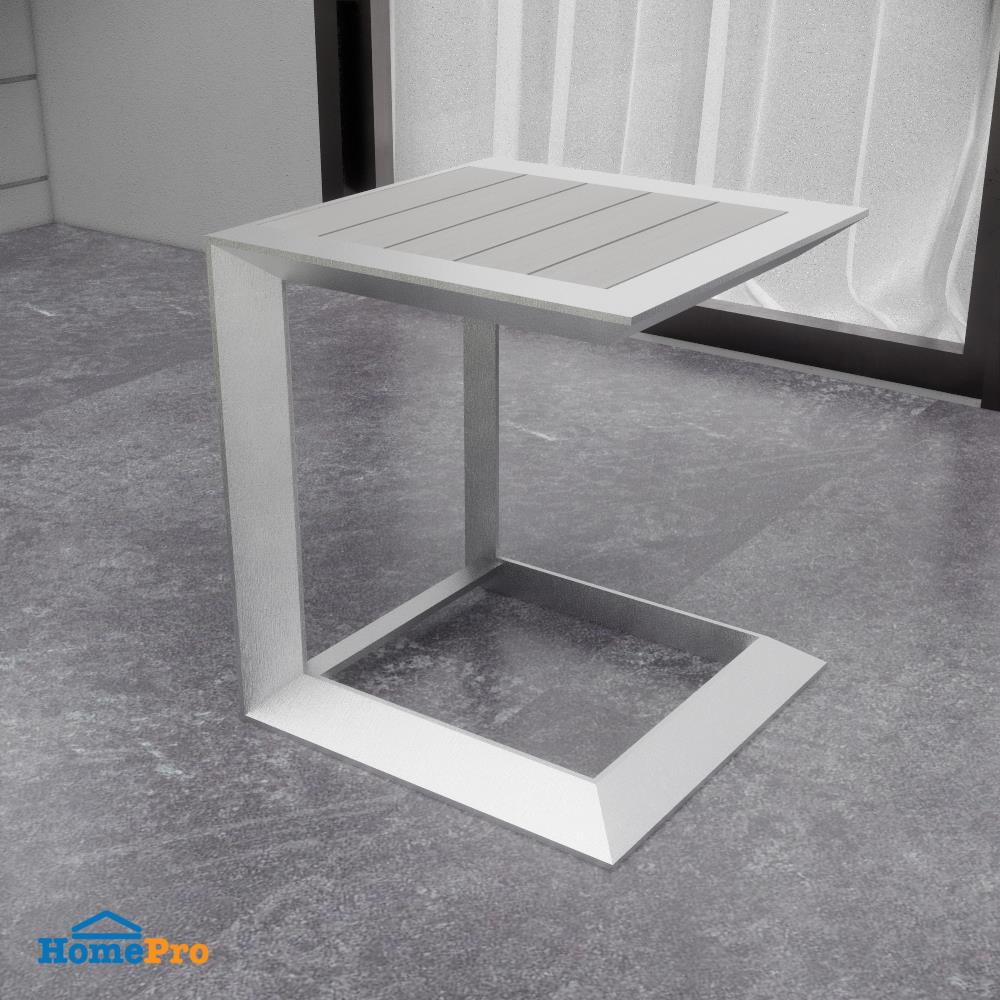 โต๊ะข้างไม้พลาสวูด SPRING EMBRACE 40 ซม. สีเทา