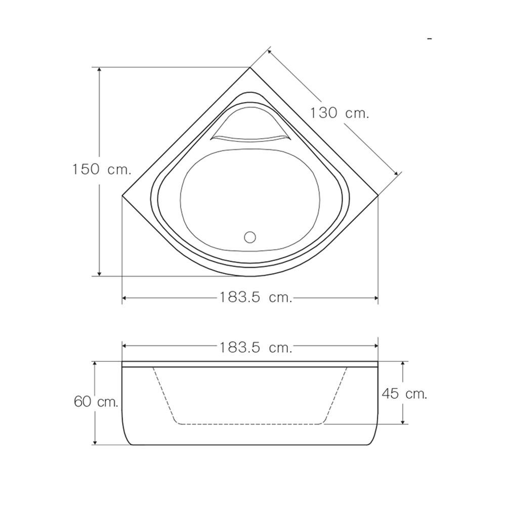 อ่างน้ำวนอัดอากาศ I-SPA BD-IZE13001WAF สีขาว