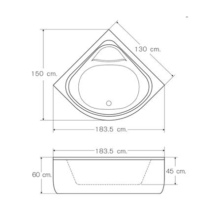 อ่างน้ำวนอัดอากาศ I-SPA BD-IZE13001WAF สีขาว_2