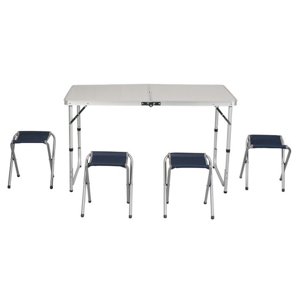 ชุดสนามปิกนิก 4 ที่นั่งพับได้ SPRING สีน้ำเงิน