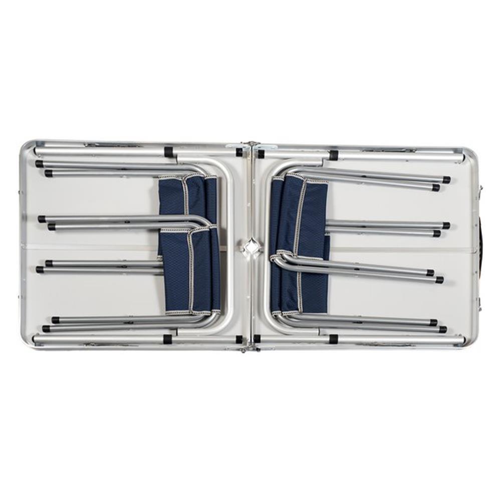 ชุดสนามปิกนิก 4 ที่นั่งพับได้ SPRING สีน้ำเงิน