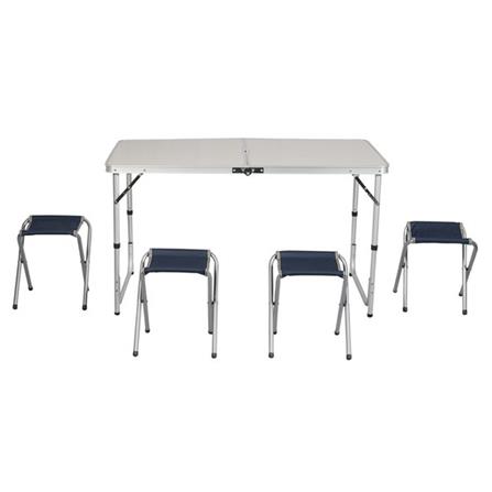 ชุดสนามปิกนิก 4 ที่นั่งพับได้ SPRING สีน้ำเงิน