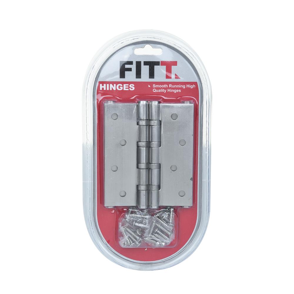 บานพับ 4X3 นิ้ว FITT 268-432 สีสเตนเลส แพ็ก 4 ชิ้น