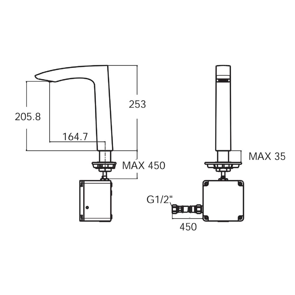 ก๊อกอ่างล้างหน้าอัตโนมัติ AMERICAN STANDARD A-8507-AC สีโครม