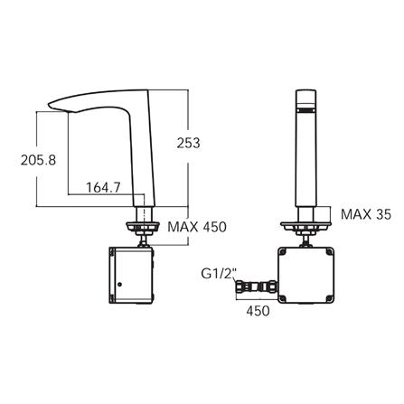 ก๊อกอ่างล้างหน้าอัตโนมัติ AMERICAN STANDARD A-8507-AC สีโครม_1