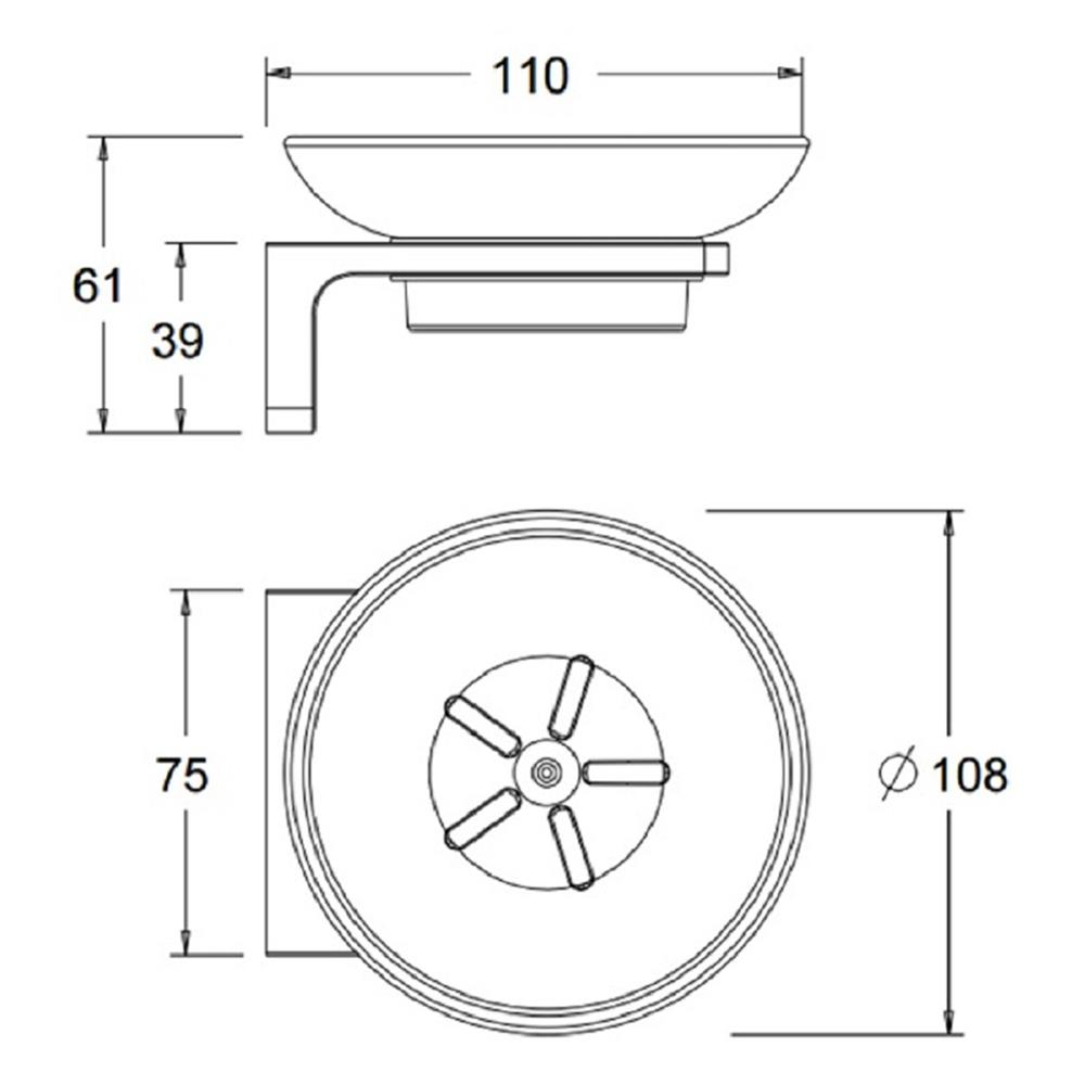 ที่ใส่สบู่ AMERICAN STANDARD K-1382-42-N สีโครม
