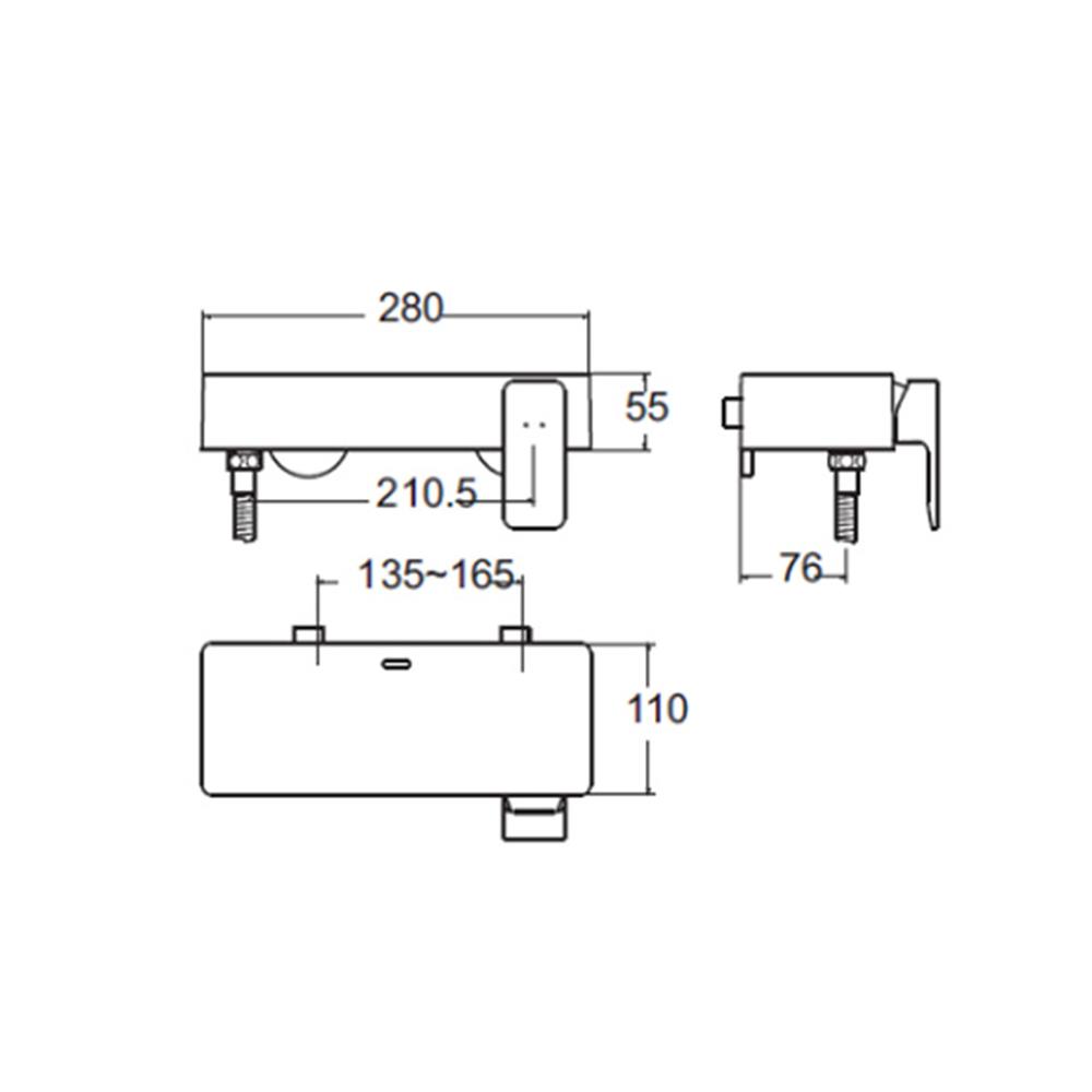 ก๊อกผสมยืนอาบ AMERICAN STANDARD A-1312-300B