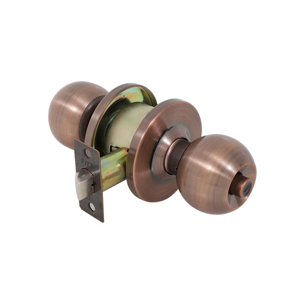 ลูกบิดห้องน้ำ หัวกลม FITT 587ACP สีทองแดงรมดำ