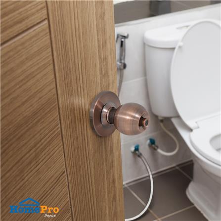 ลูกบิดห้องน้ำ หัวกลม FITT 587ACP สีทองแดงรมดำ_5