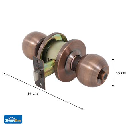 ลูกบิดห้องน้ำ หัวกลม FITT 587ACP สีทองแดงรมดำ_6