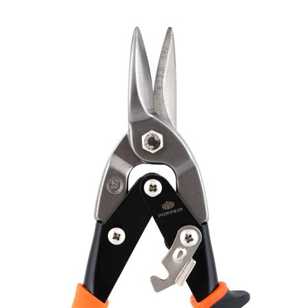 กรรไกรตัดแผ่นตัดตรง PUMPKIN 10' สีส้ม-ดำ_2