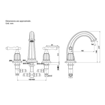 ก๊อกผสมอ่างอาบ KOHLER K-13494T-4-CP_1