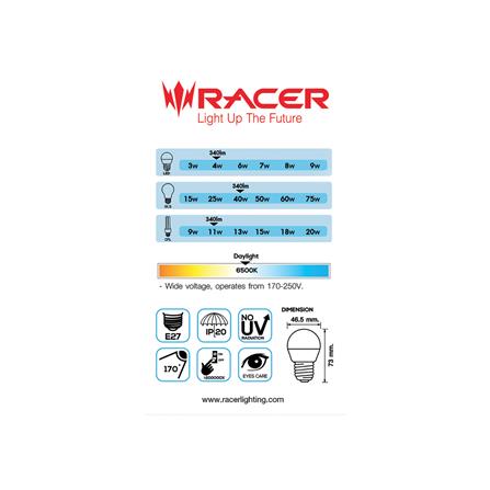 หลอด LED RACER G45 4 วัตต์ DAYLIGHT E27_2