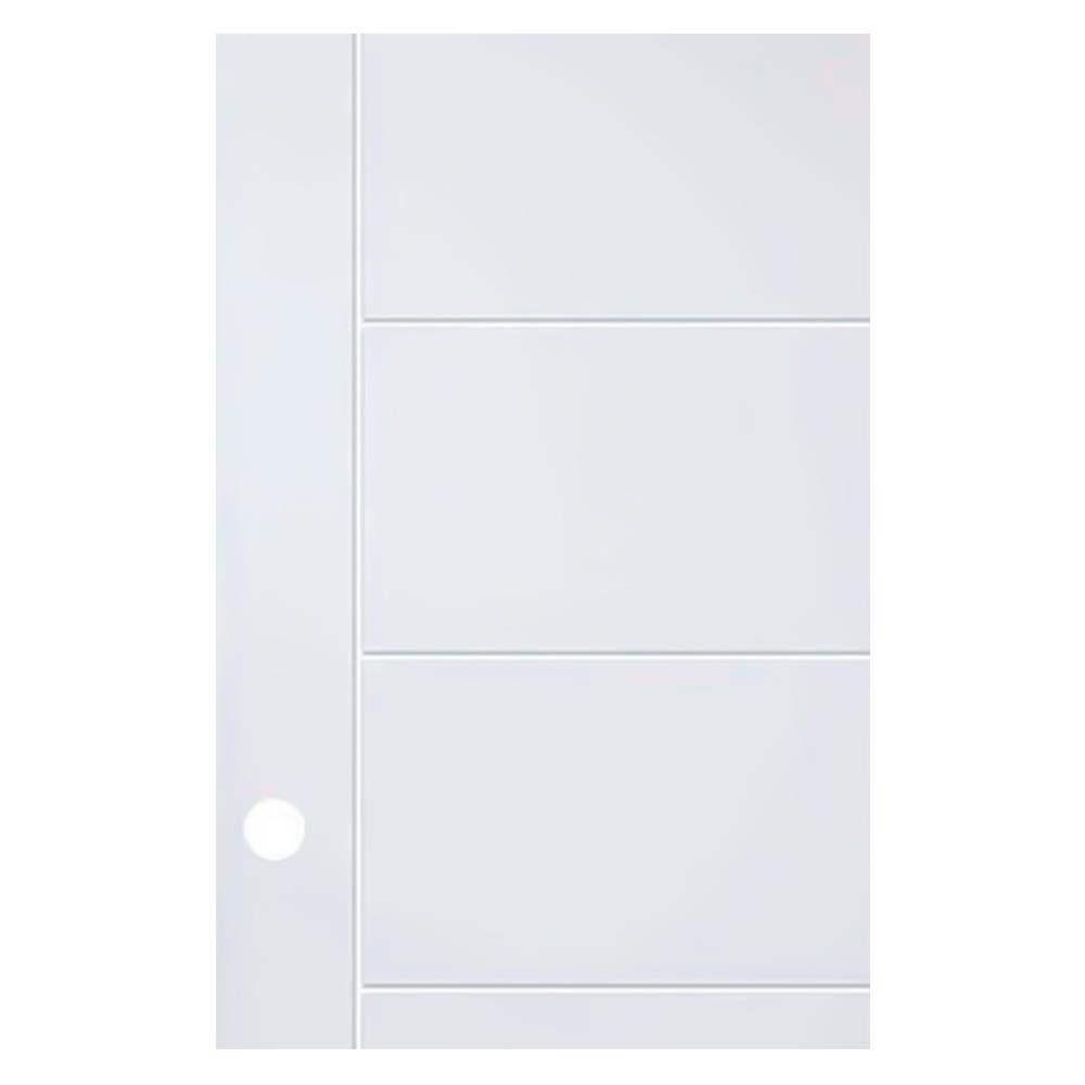 ประตูภายนอก UPVC AZLE MD-6 80X200 ซม. สีขาว เจาะลูกบิด