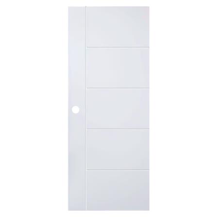 ประตูภายนอก UPVC AZLE MD-6 80X200 ซม. สีขาว เจาะลู...