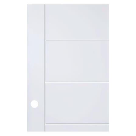 ประตูภายนอก UPVC AZLE MD-6 80X200 ซม. สีขาว เจาะลูกบิด_2