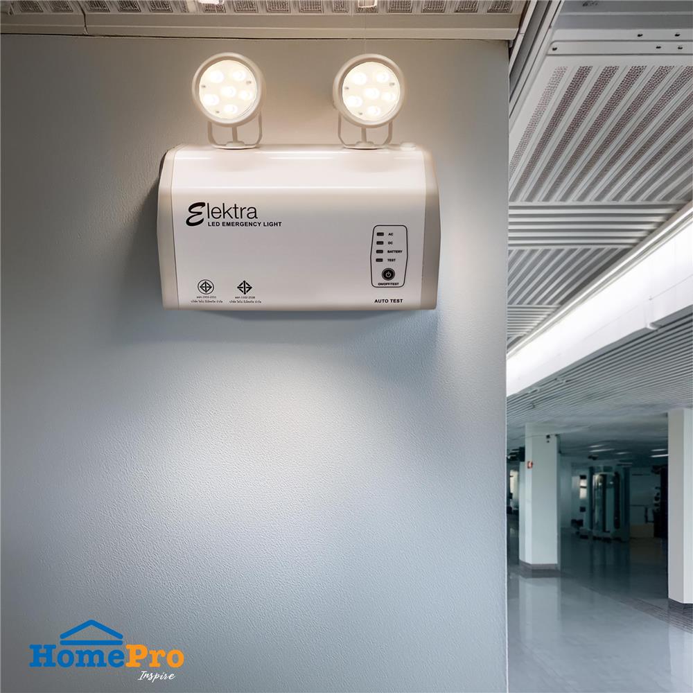 ไฟฉุกเฉิน LED สำรองไฟ 10 ชั่วโมง Daylight ELEKTRA รุ่น E206W