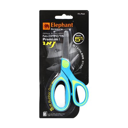 กรรไกรอเนกประสงค์ ตราช้าง 5 นิ้วครึ่ง สีน้ำเงิน_2