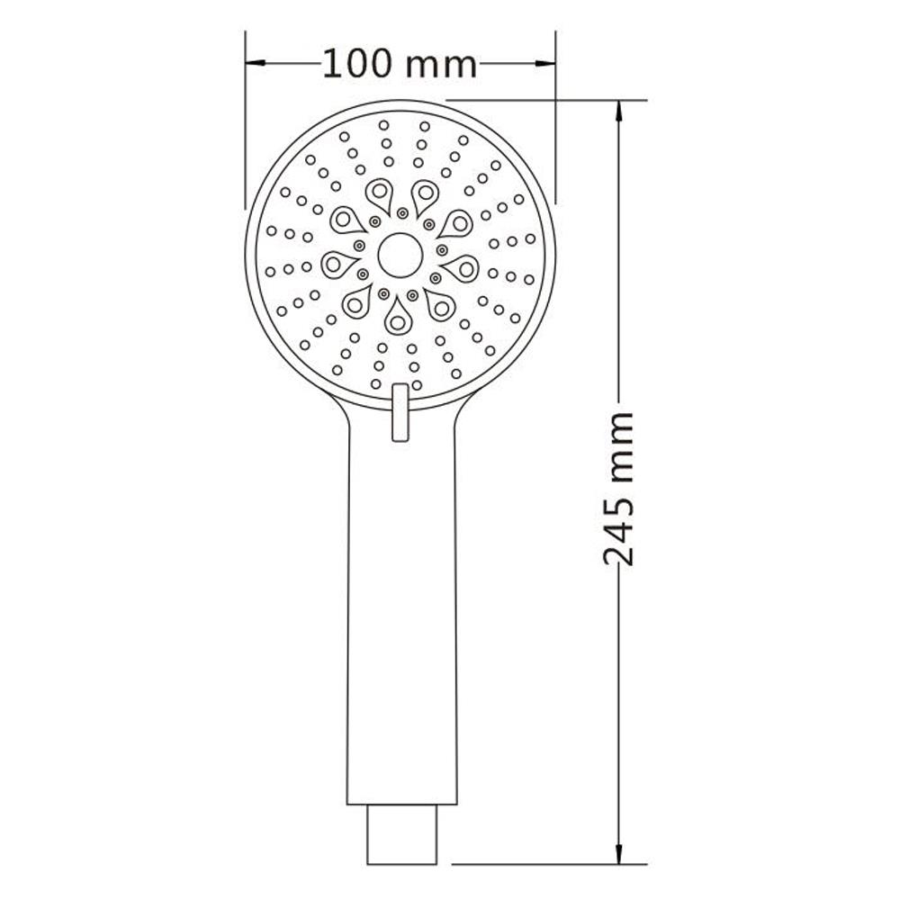 ชุดฝักบัวสายอ่อน 5 ระดับ NOVABATH รุ่น NVB-HS051 สีโครม
