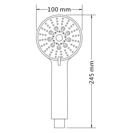 ชุดฝักบัวสายอ่อน 5 ระดับ NOVABATH รุ่น NVB-HS051 สีโครม_1