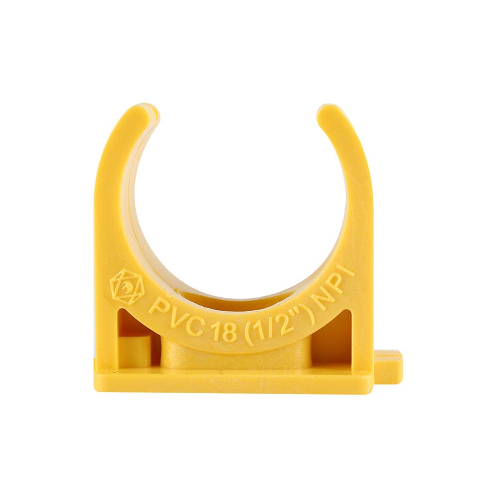 คลิปก้ามปู PVC ตราช้างNPI 1/2 นิ้ว สีเหลือง
