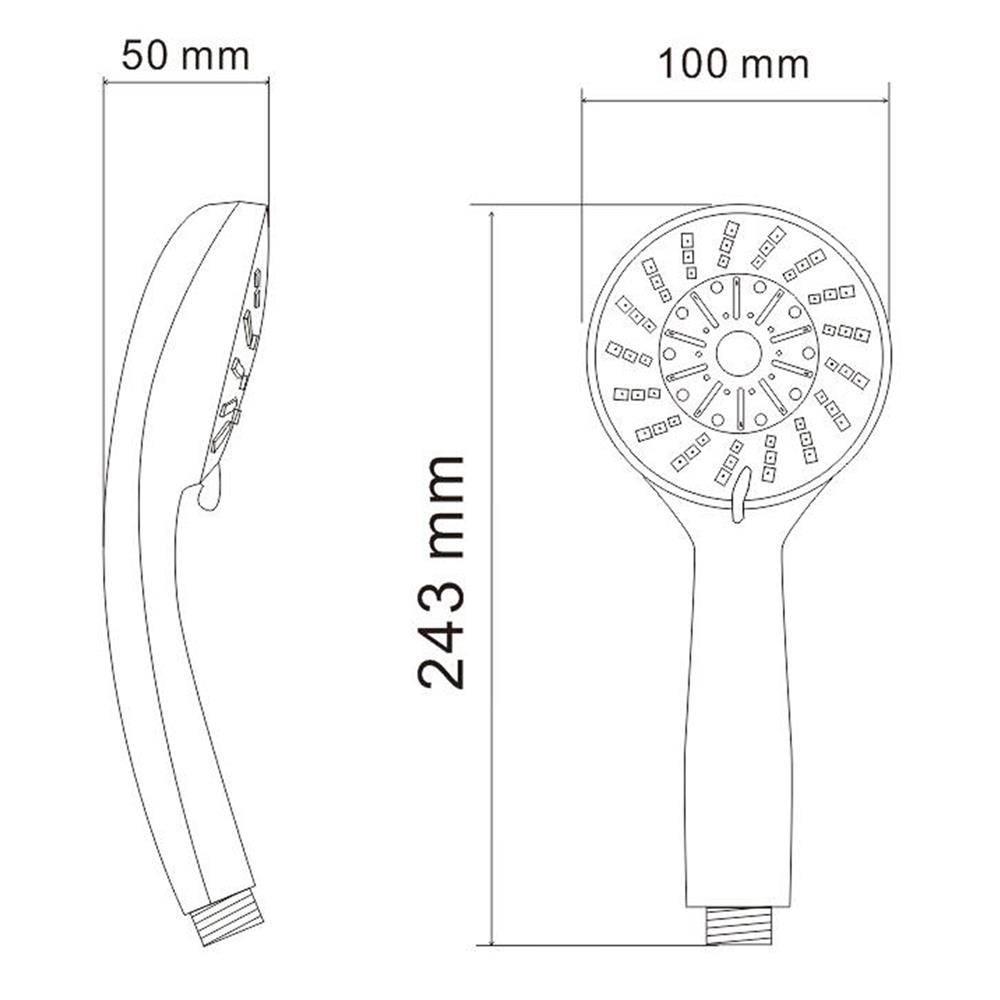 ชุดฝักบัวสายอ่อน 3 ระดับ NOVABATH IS-2313 สีโครม