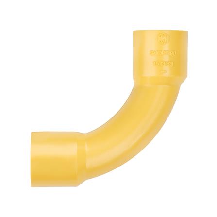 ข้อโค้ง 90 ช่วงสั้น PVC ตราช้างNPI 3/8 นิ้ว สีเหลือง