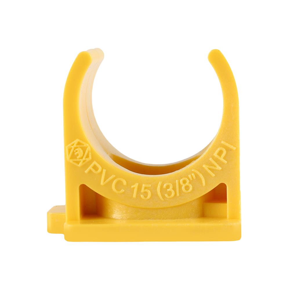 คลิปก้ามปู PVC ตราช้างNPI 3/8 นิ้ว สีเหลือง