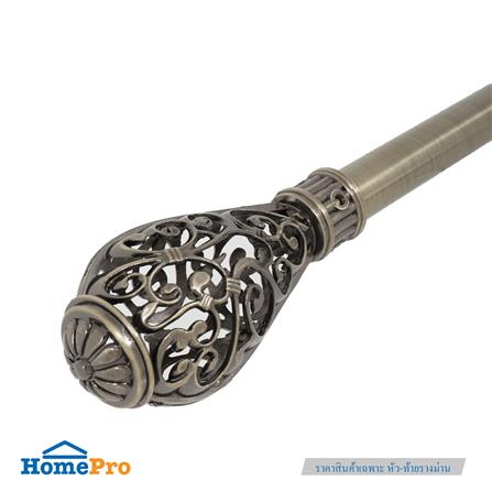 หัว-ท้ายรางผ้าม่าน ฉลุ HOME LIVING STYLE 19 มม. สีทองเหลือง_1