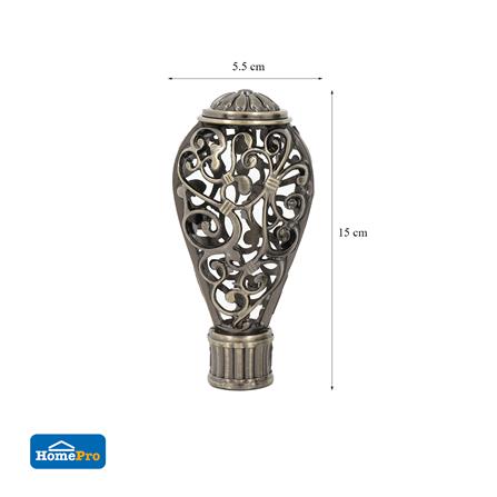 หัว-ท้ายรางผ้าม่าน ฉลุ HOME LIVING STYLE 19 มม. สีทองเหลือง_4