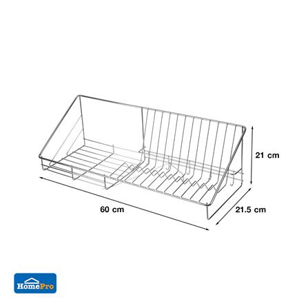 ชั้นคว่ำจานติดผนังสเตนเลส HOME LIVING 106P7 60 ซม._4