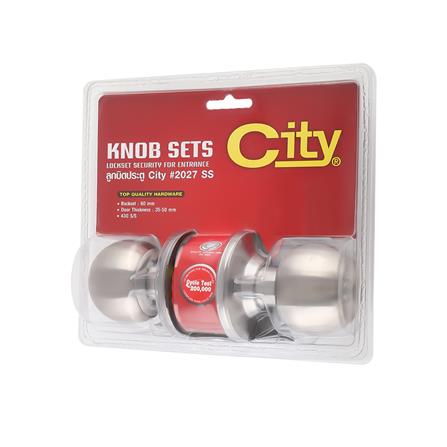 ลูกบิดทั่วไป CITY 3027 SS หัวกลม หัวกลม สีสเตนเลส_3