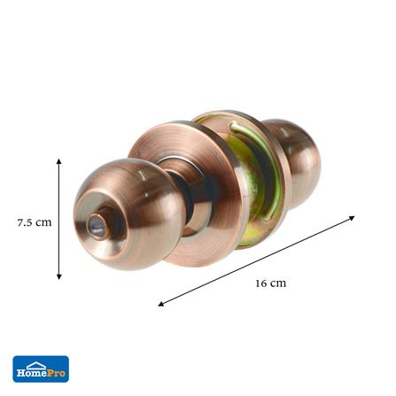 ลูกบิดประตู หัวกลม FITT 587AC สีทองแดงรมดำ_4