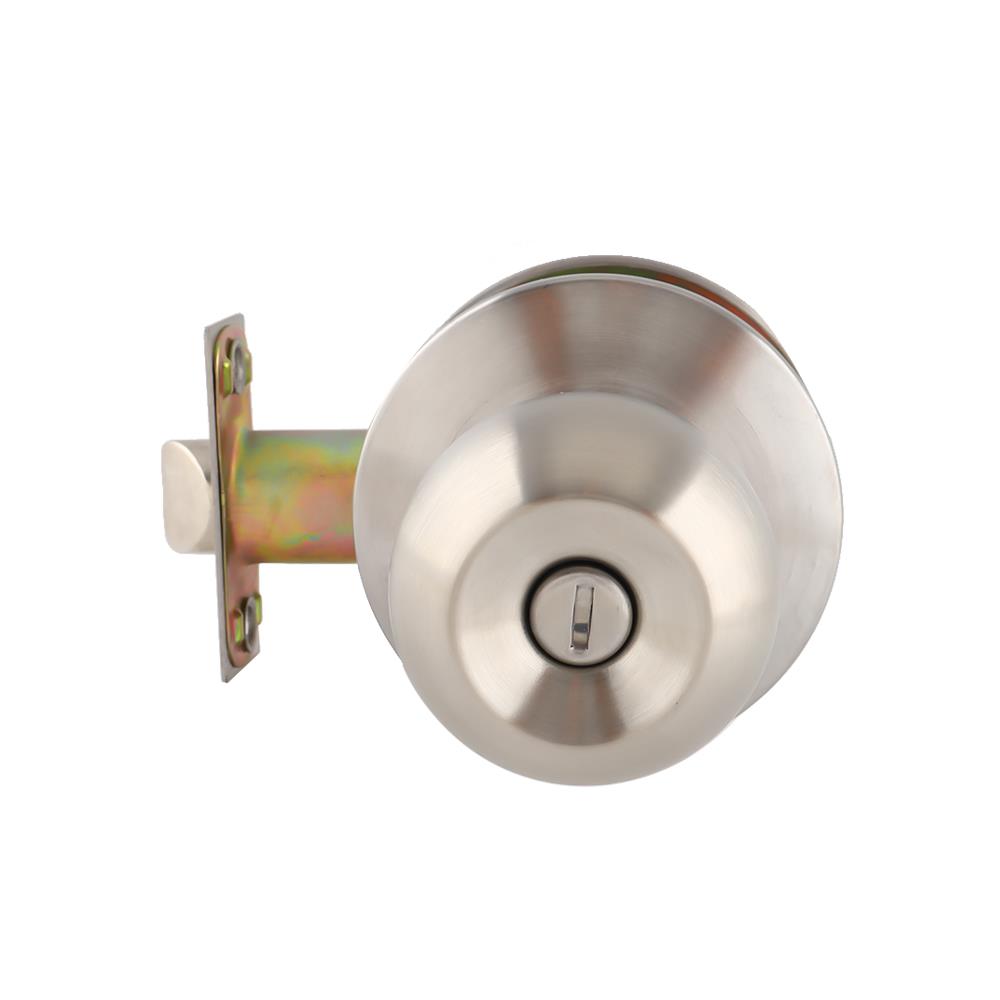 ลูกบิดห้องน้ำ หัวกลม COLT LITE A68712 BK/SS ฝาใหญ่ สีสเตนเลส