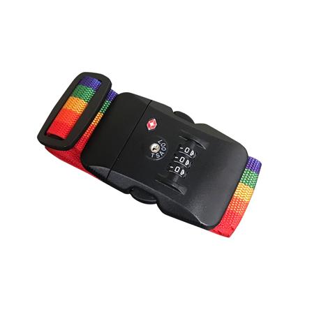 สายรัดกระเป๋าเดินทาง รหัส TSA GLOBAL PADLOCK TOURNIQUET สีรุ้ง_2