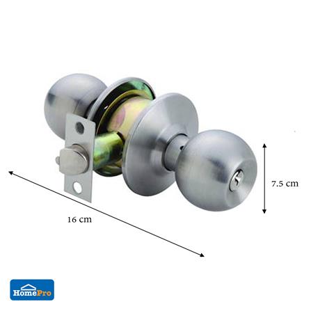 ลูกบิดห้องน้ำ FITT 587SSP หัวกลม สีสเตนเลส_4