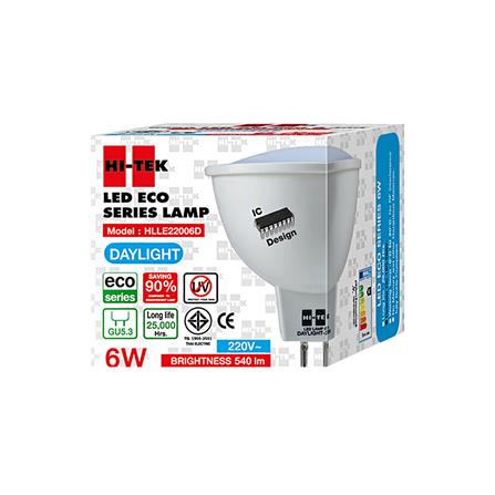 หลอดไฟ LED HI-TEK ECO MR16 220 โวลต์ 6 วัตต์ DAYLIGHT GU5.3 สีขาว_1