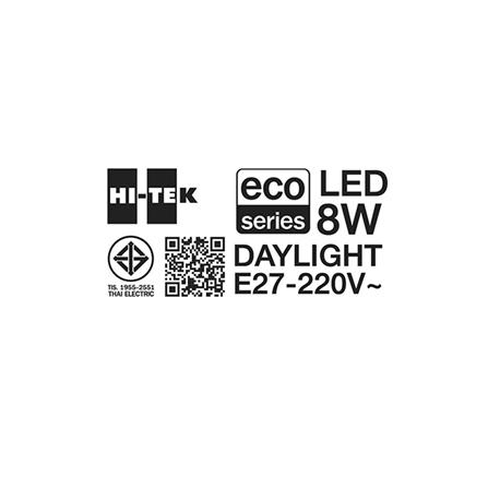 หลอดไฟ LED HI-TEK ECO สปอทไลท์ 8 วัตต์ DAYLIGHT E27 สีขาว_5