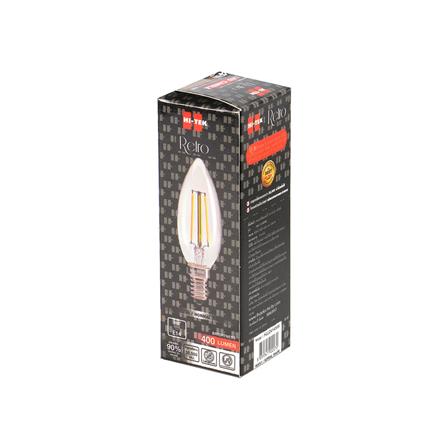 หลอด LED HI-TEK FILAMENT CANDLE 4 วัตต์ E14 สีเหลือง_1