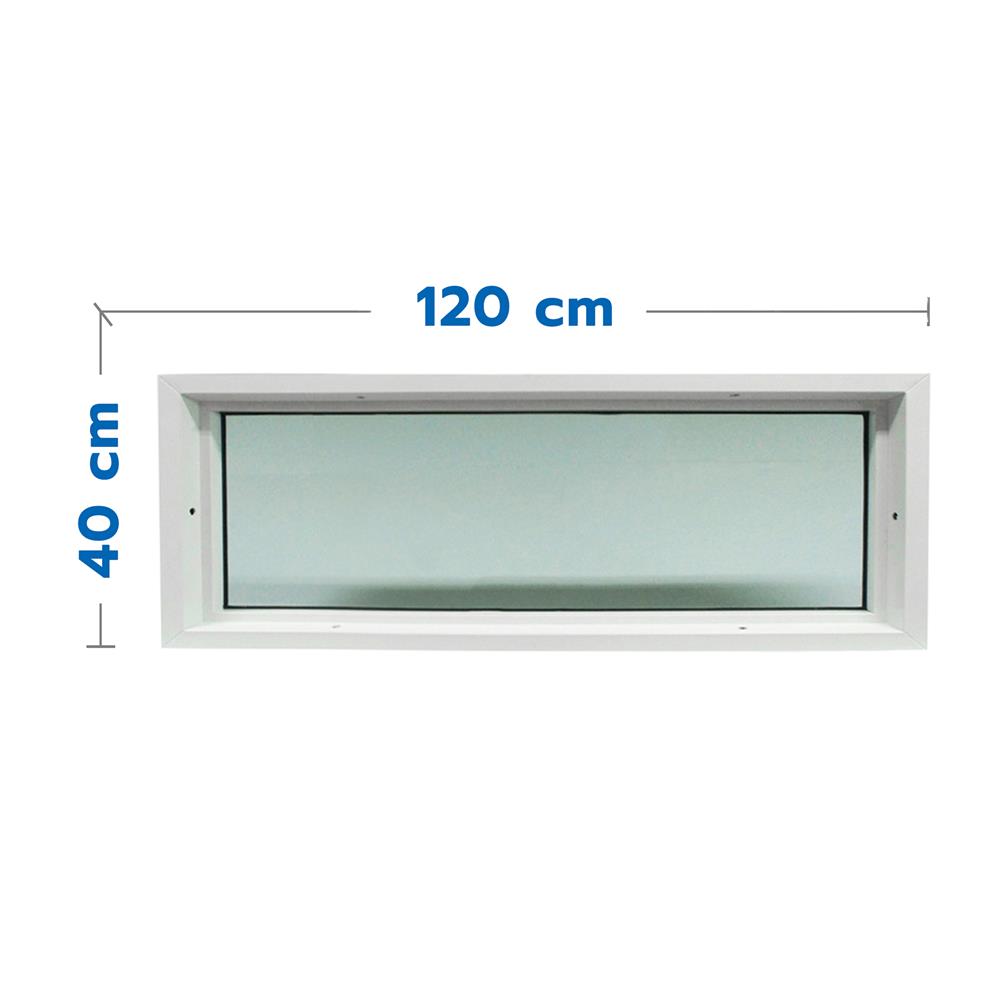 ช่องแสงหน้าต่างUPVC HOFFEN 120X40 ซม. สีขาว