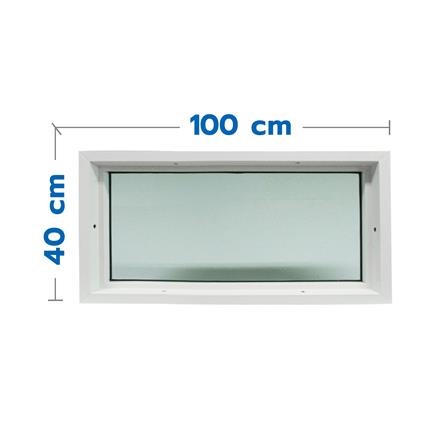 ช่องแสงหน้าต่าง UPVC HOFFEN 100X40 ซม. สีขาว