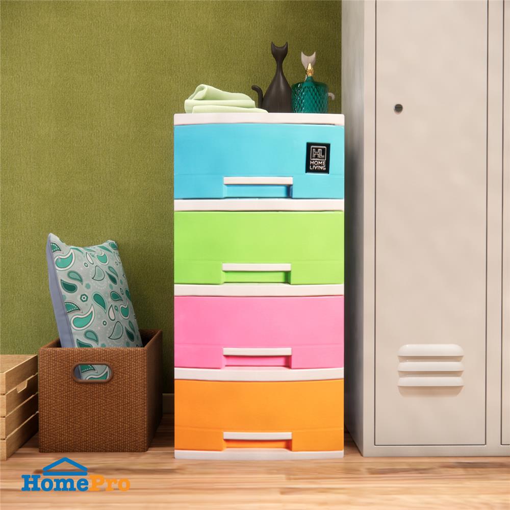 ตู้ลิ้นชัก 4 ชั้น STACKO HANA 45x40x84 ซม. หลากสี