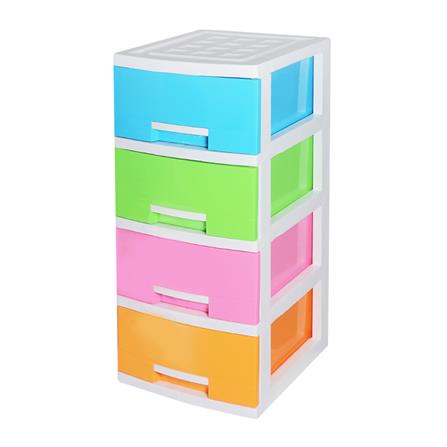 ตู้ลิ้นชัก 4 ชั้น STACKO HANA 45x40x84 ซม. หลากสี_0