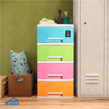 ตู้ลิ้นชัก 4 ชั้น STACKO HANA 45x40x84 ซม. หลากสี_6