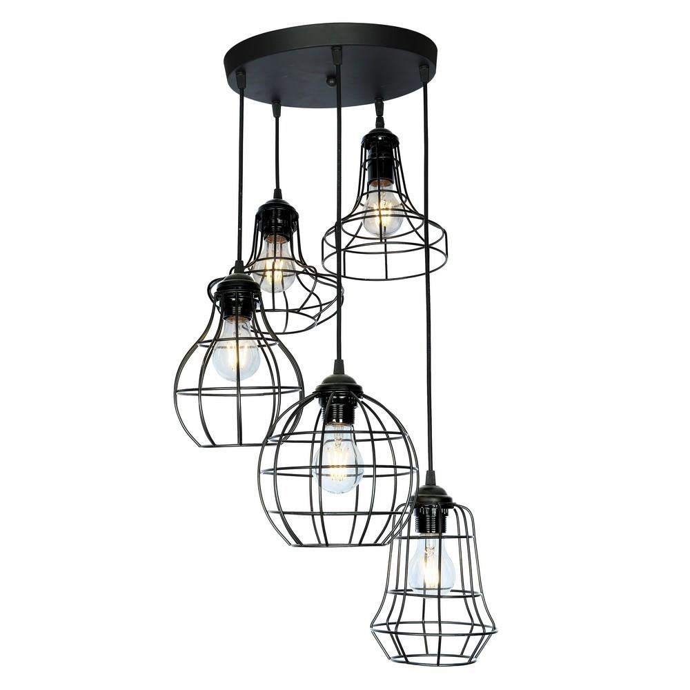 ไฟช่อ CST MODERN 9190-5 โลหะ สีดำ 5 หัว