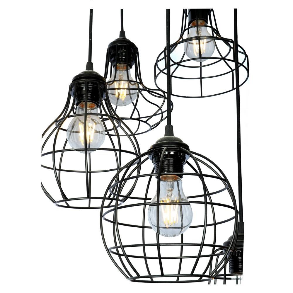 ไฟช่อ CST MODERN 9190-5 โลหะ สีดำ 5 หัว