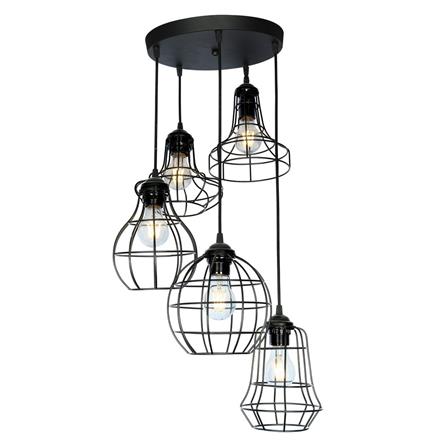 ไฟช่อ CST MODERN 9190-5 โลหะ สีดำ 5 หัว_0