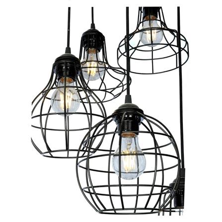 ไฟช่อ CST MODERN 9190-5 โลหะ สีดำ 5 หัว_1