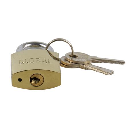 กุญแจสปริง GLOBAL 25 มม. สีทองเหลืองขัดเงา_1