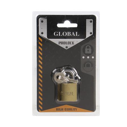 กุญแจสปริง GLOBAL 25 มม. สีทองเหลืองขัดเงา_2